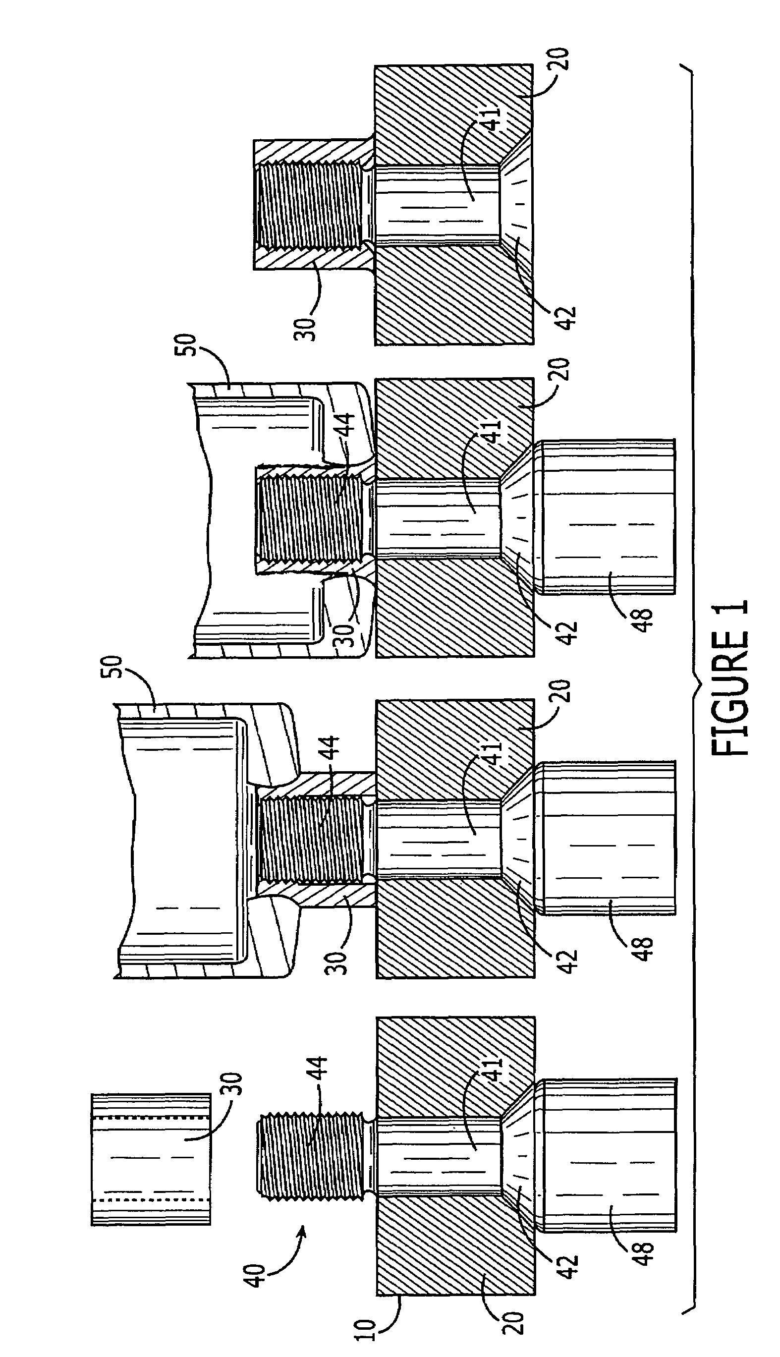 Hybrid fastening system and associated method of fastening