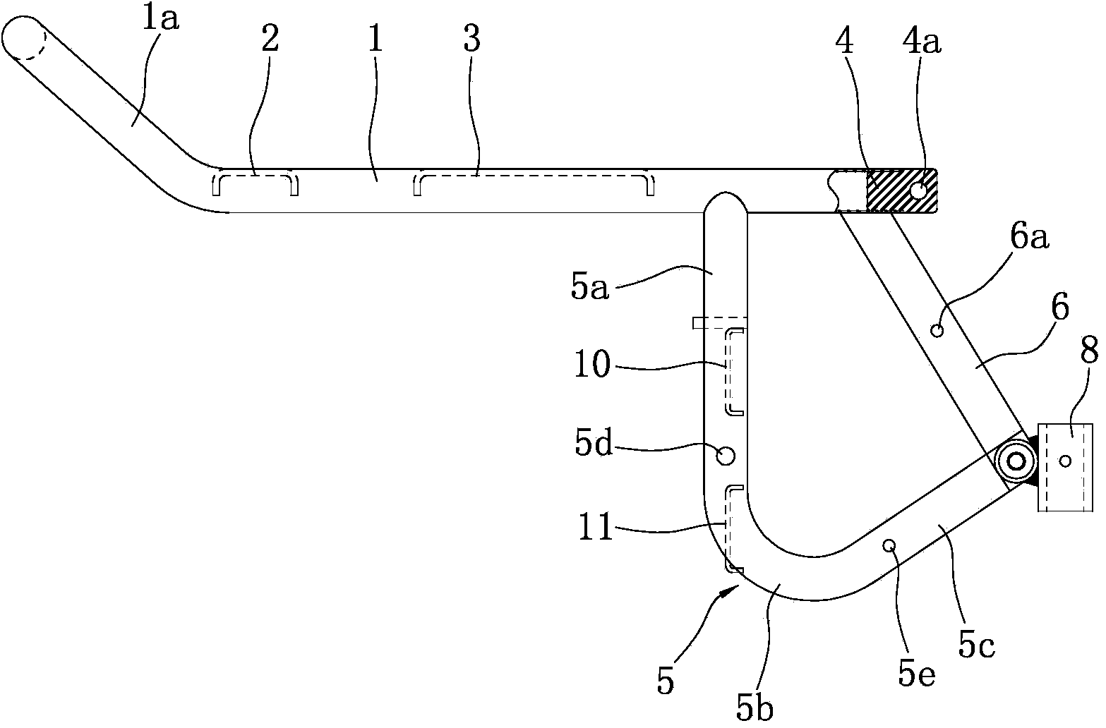 Portable mini tiller engine and frame assembly