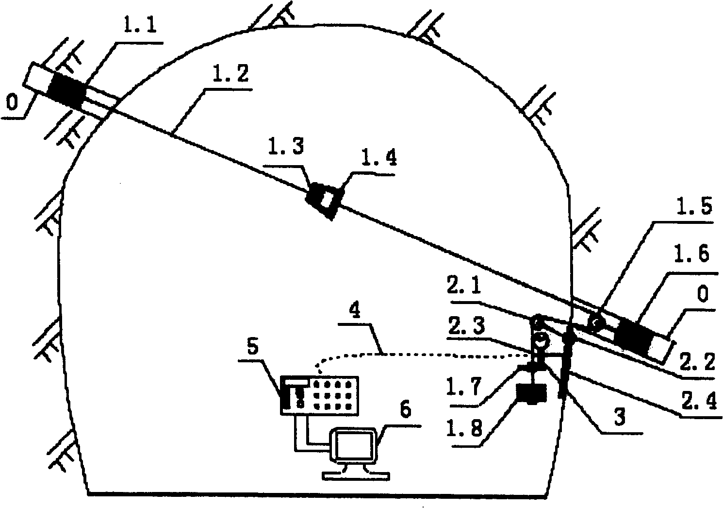 Deformation moritoring method for tunnel like engineering and apparatus thereof