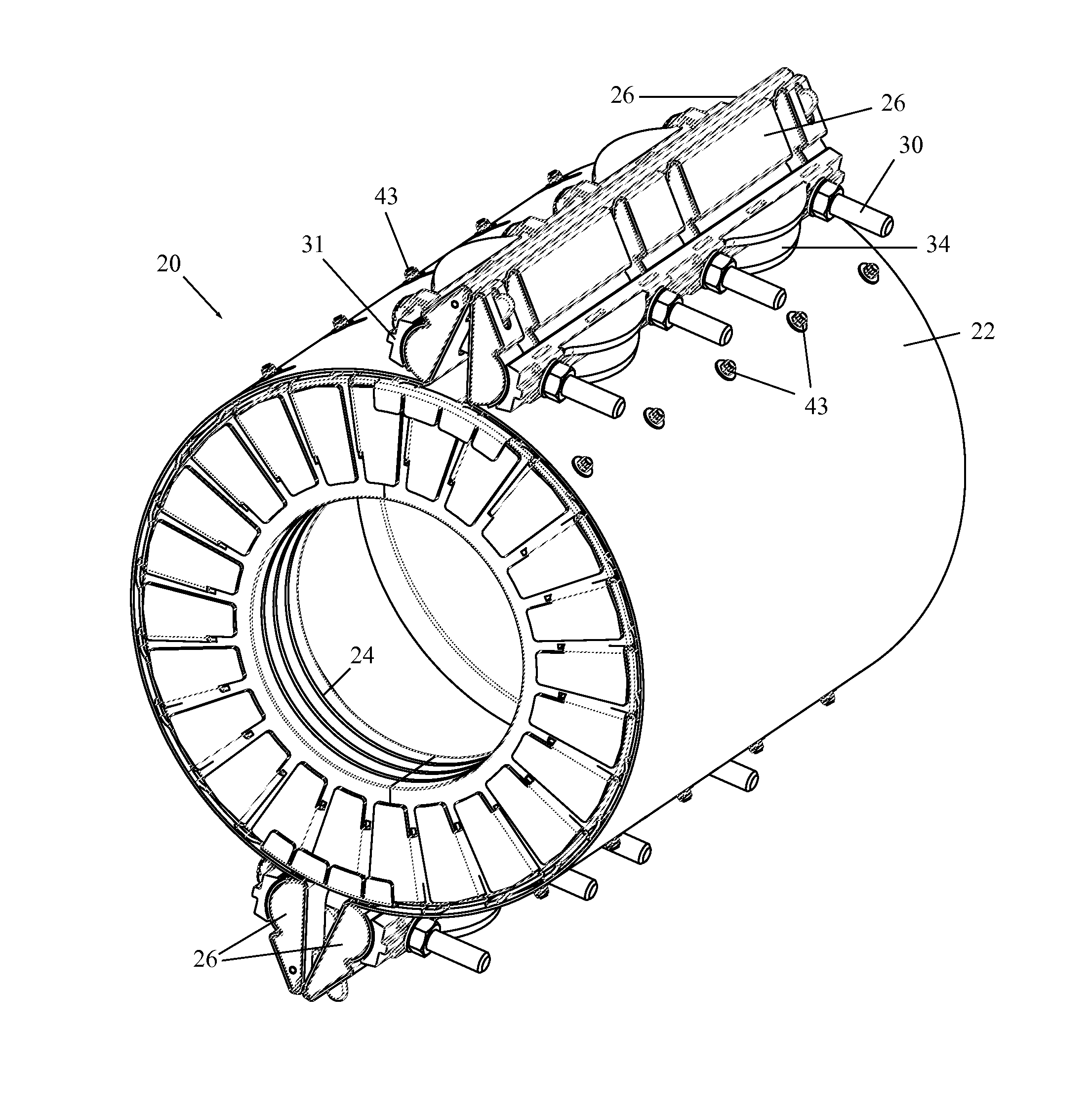 Pipe coupling capsulation assembly