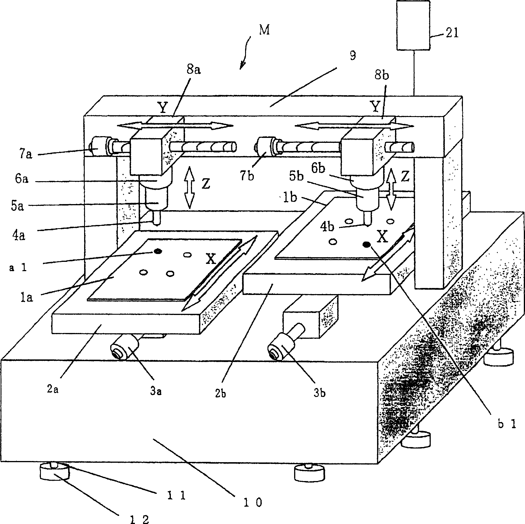 Printed circuit board processing device and drilling processing method therefor