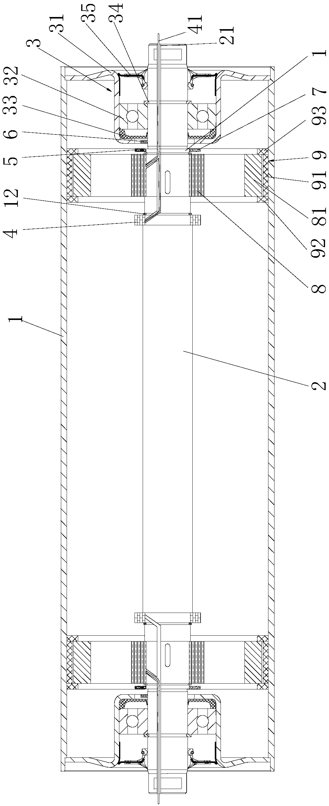 Intelligent roller structure of belt conveyor