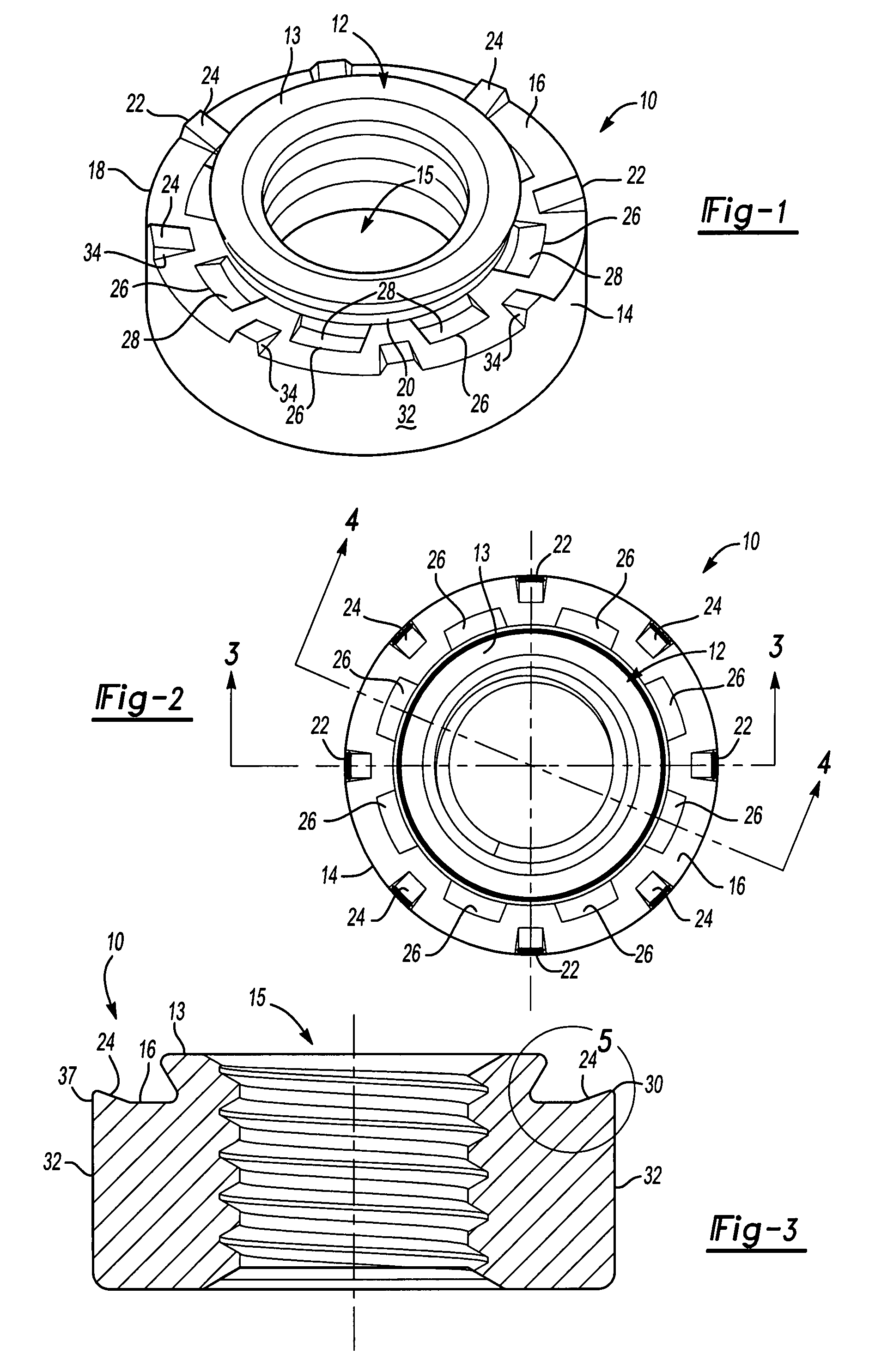 Heavy metal pierce nut