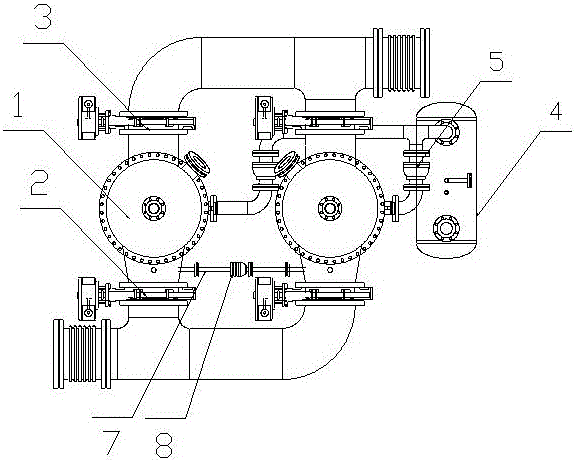 Evaporation device for condensation, freezing and deodorization of grease