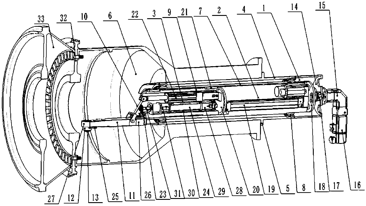 Device and method for tightening rear nut of aero-engine high-pressure rotor sealing disc