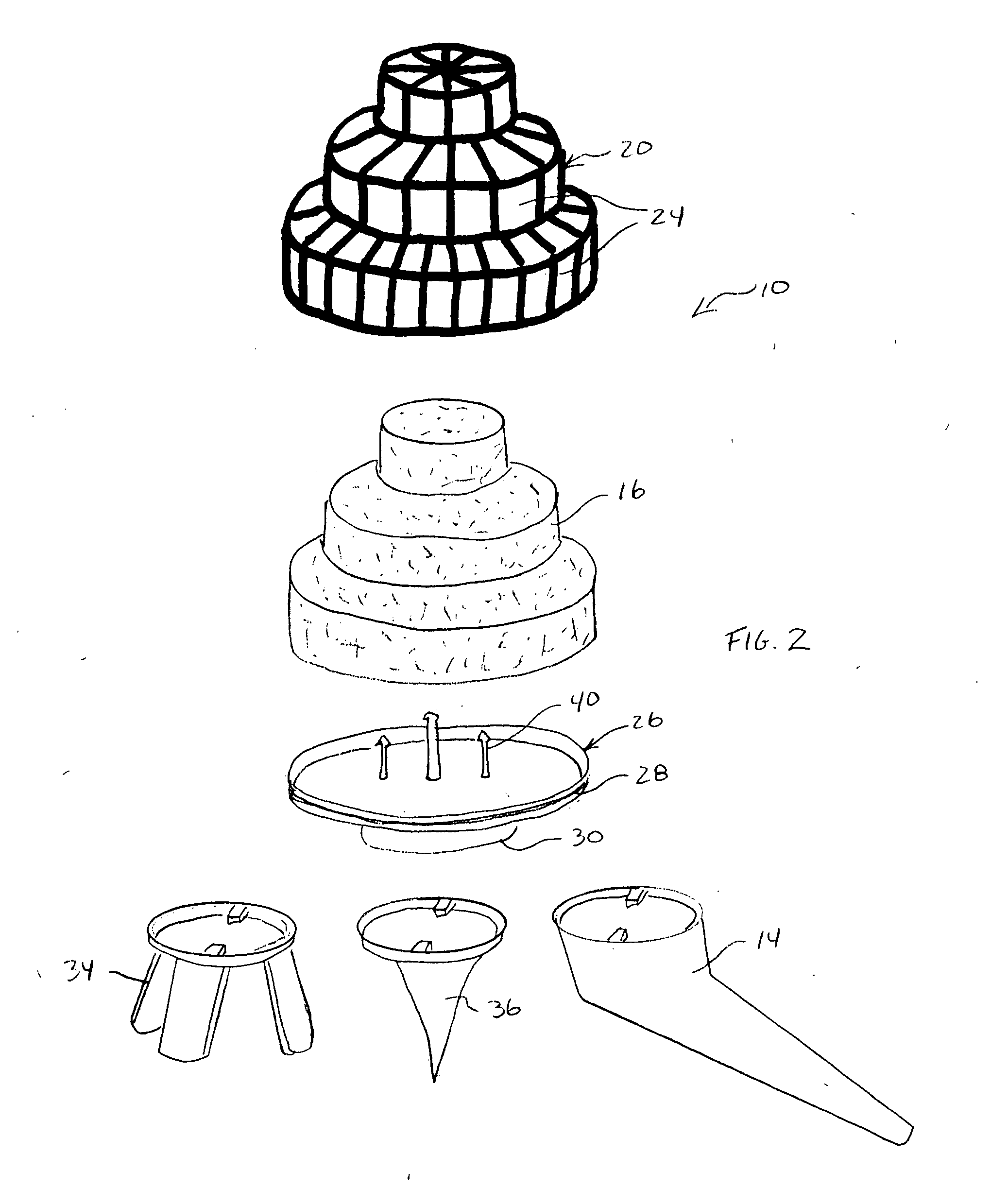 Floral arrangement holding assembly and method