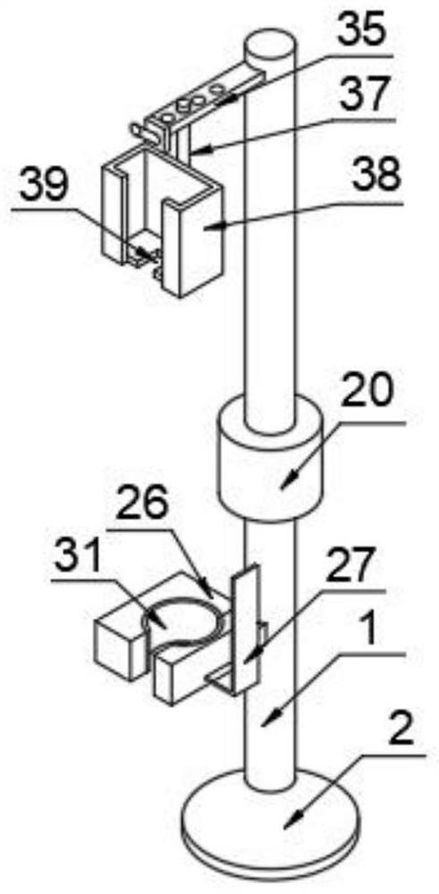 Anti-shaking walking type infusion support for hospital nursing