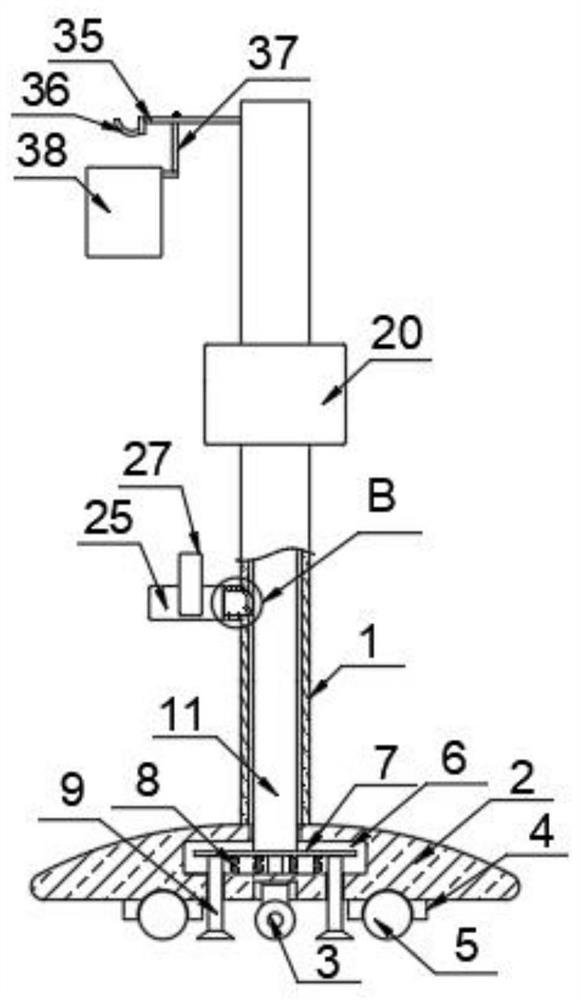 Anti-shaking walking type infusion support for hospital nursing