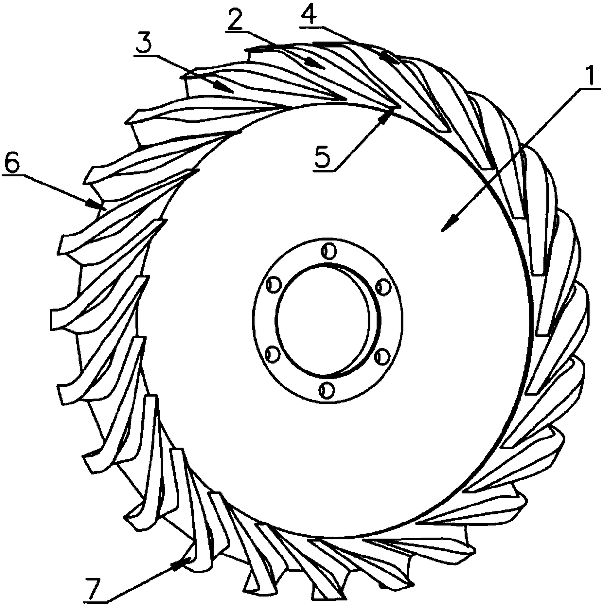 Centrifugal compressor diffusor structure with blades being integrated with case and hub