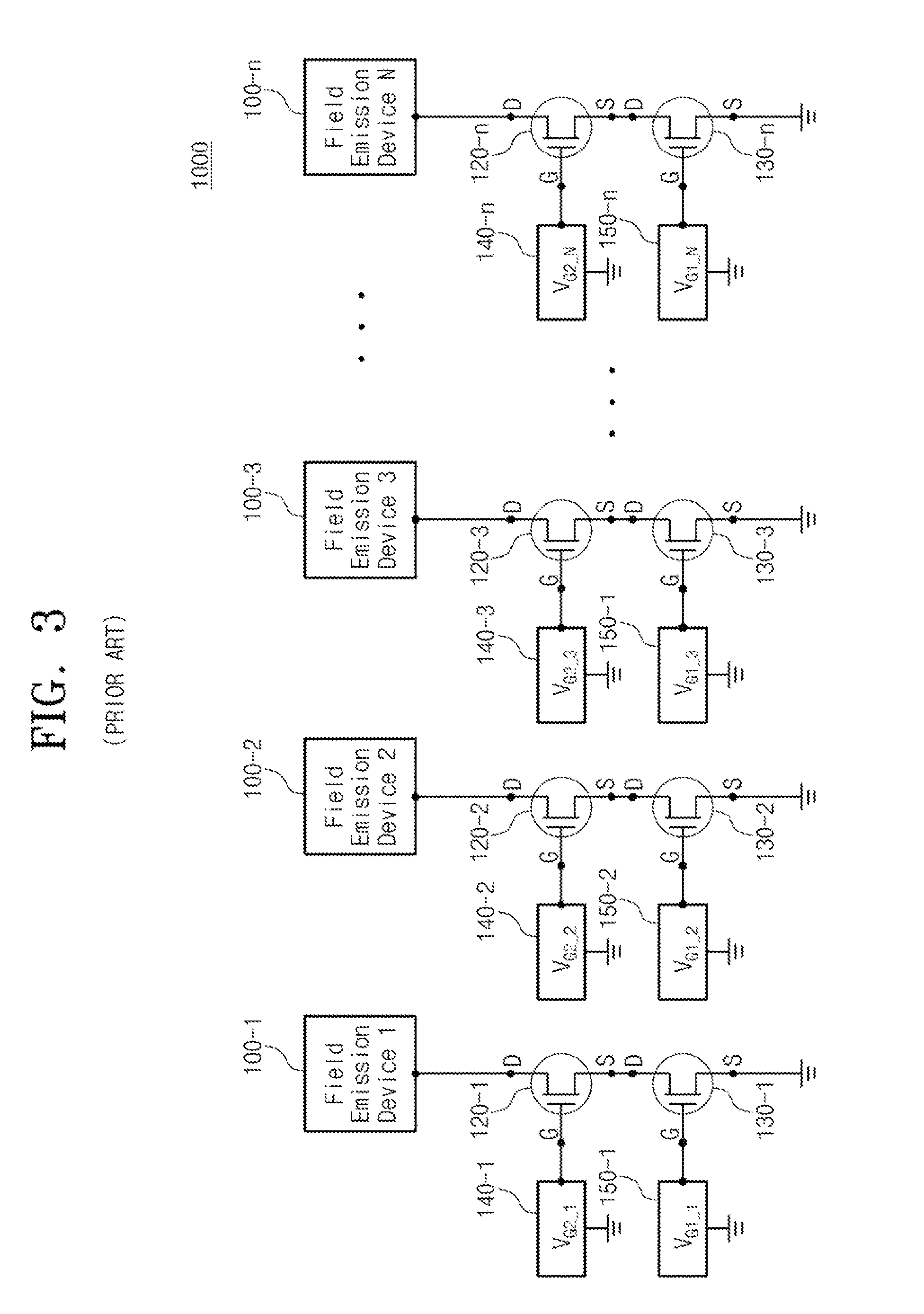 Method for driving multi electric field emission devices and multi electric field emission system