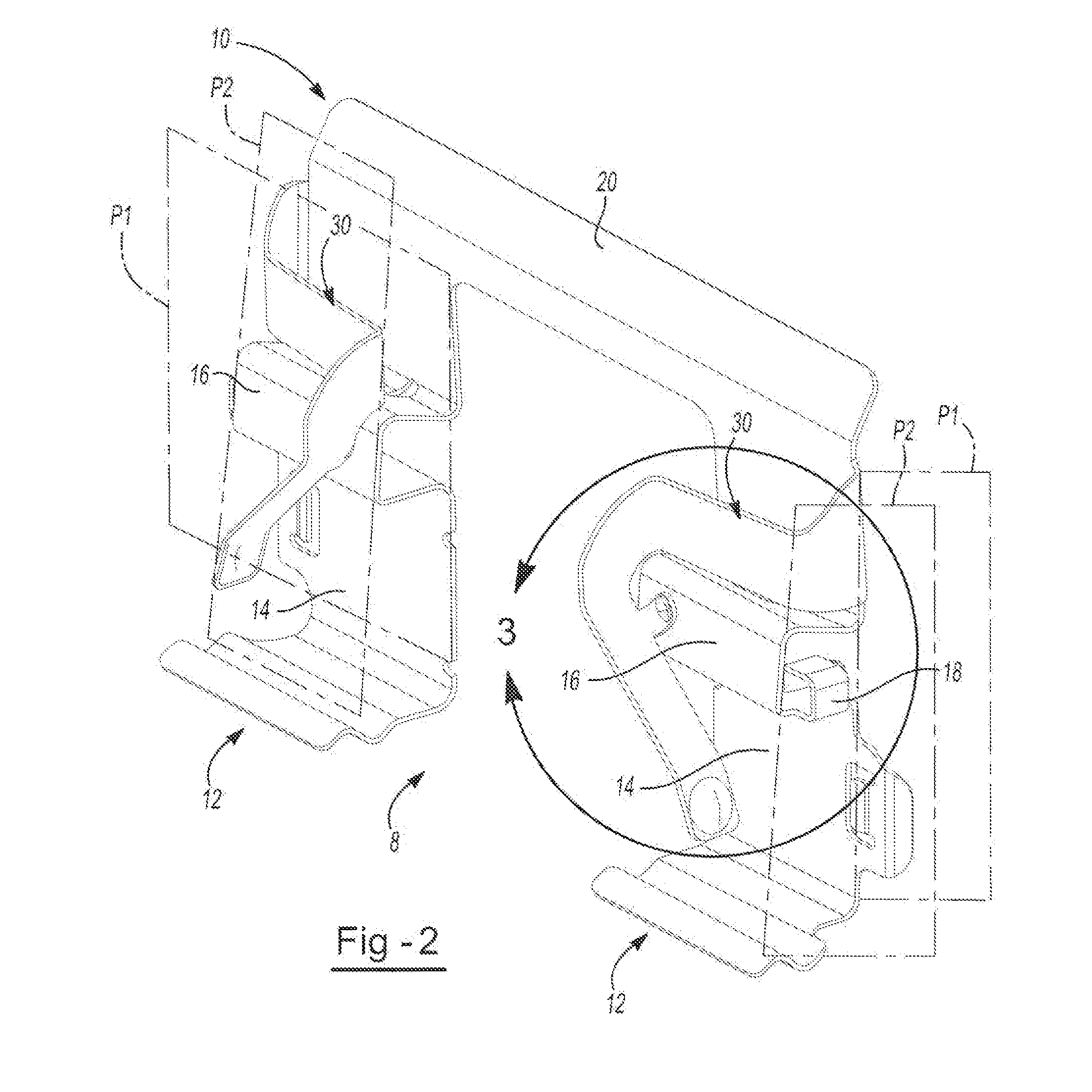 Pad retraction device