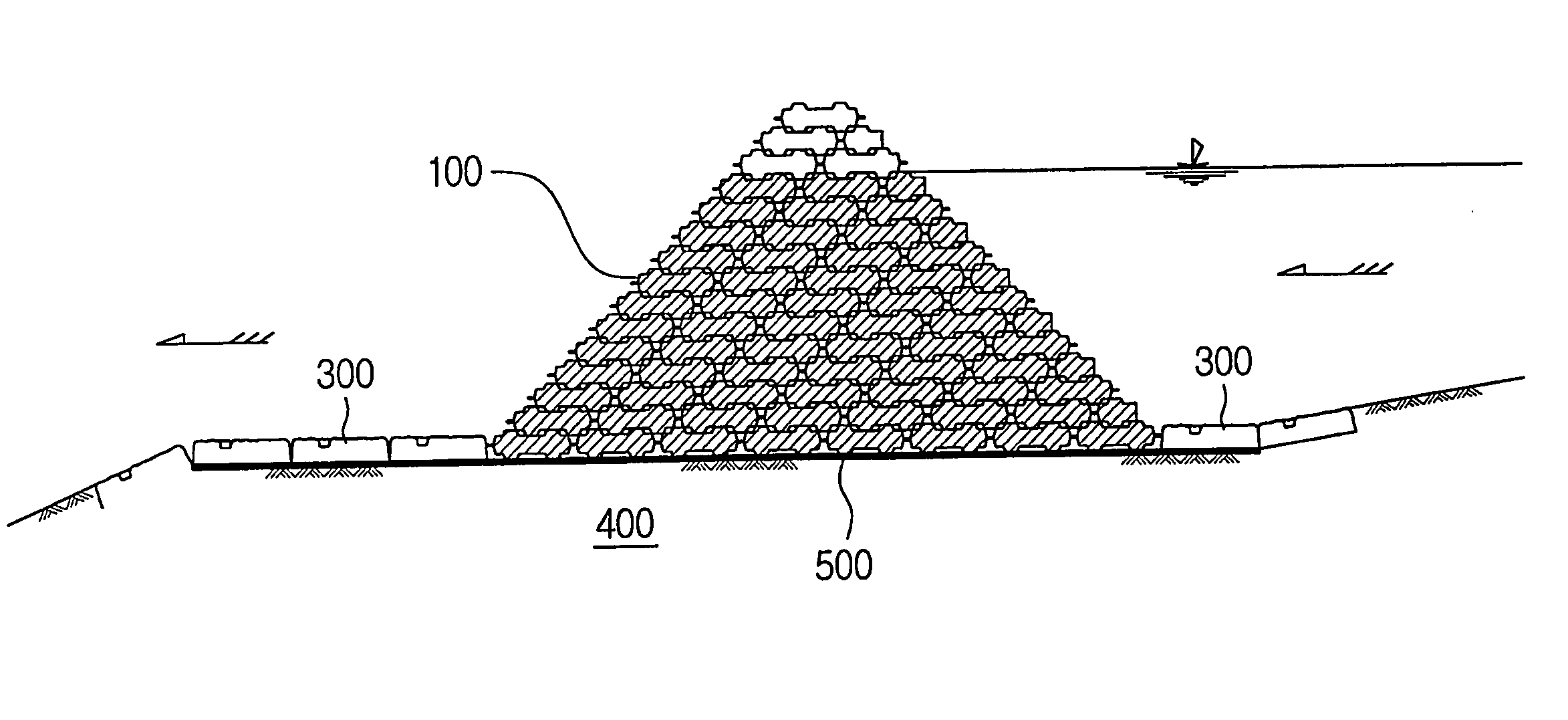 Method for contructing check dam or fire prevention dam using gear-type block