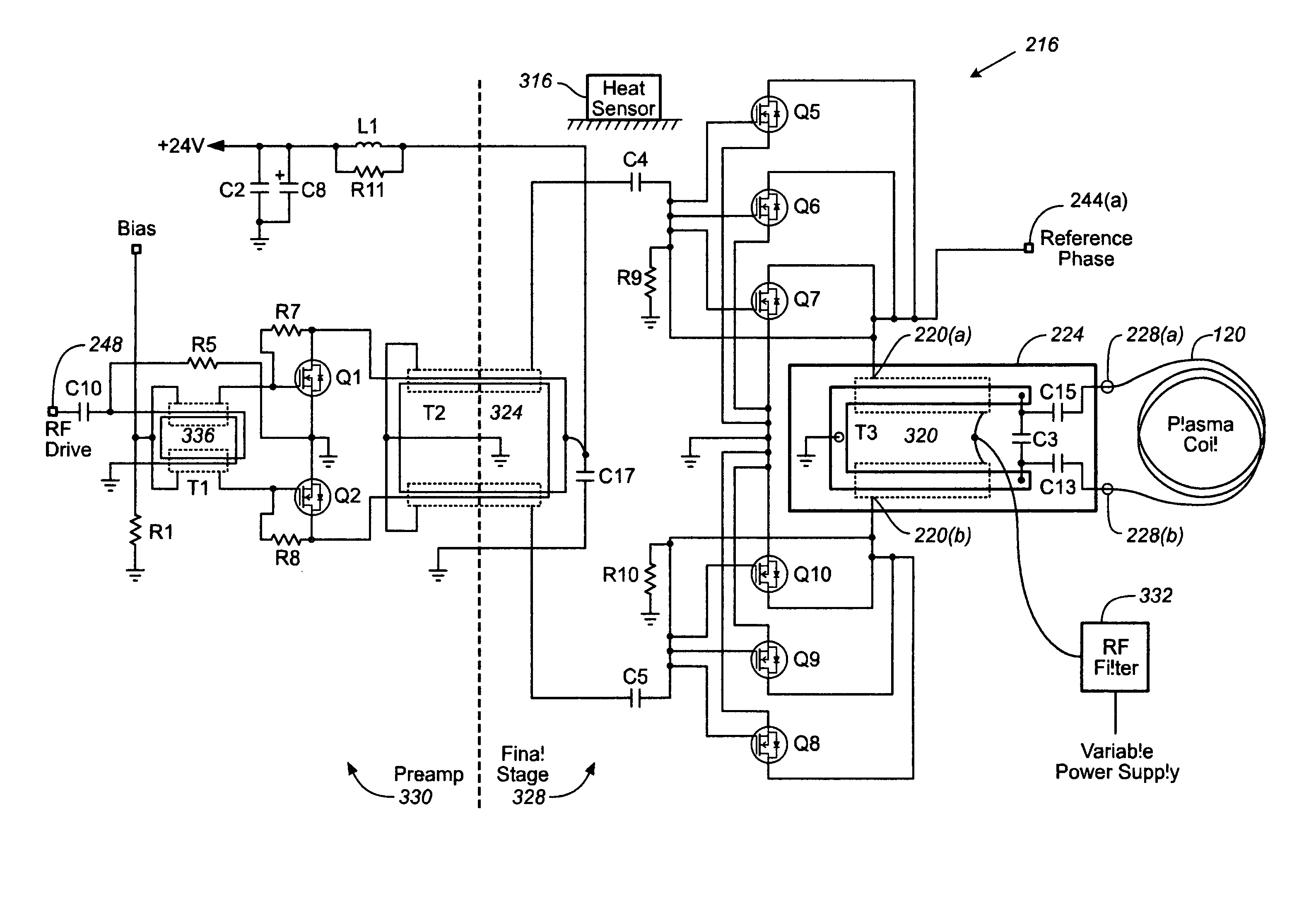 Inductively-coupled RF power source