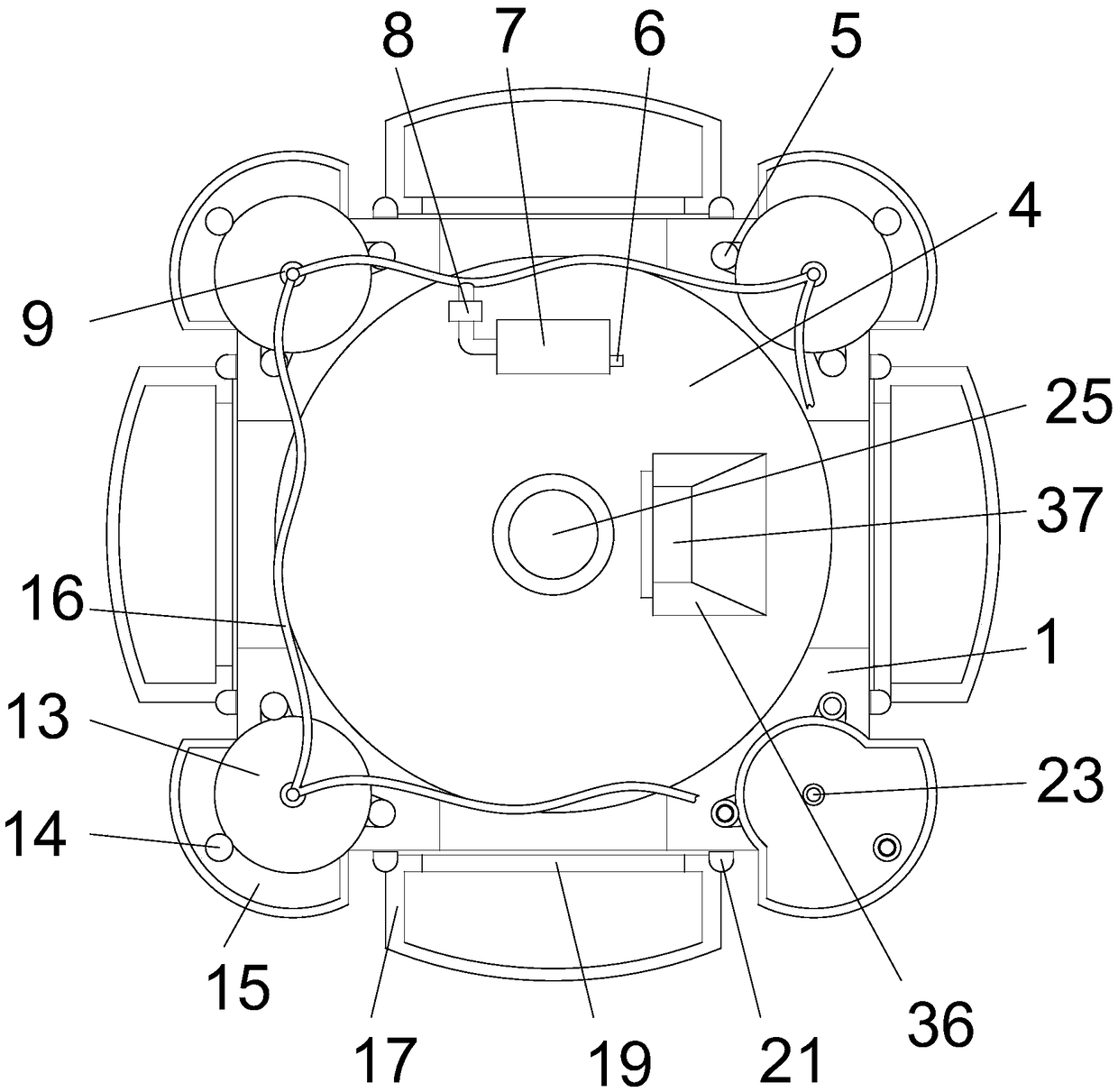 Automatic feeding device for ecological chicken