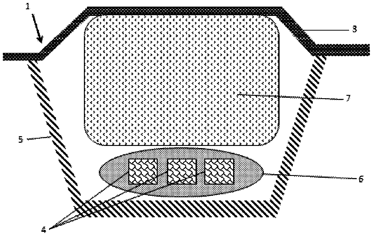 Device for humidification of textile electrode