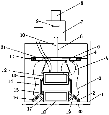 Injection molding device for distribution switch accessories