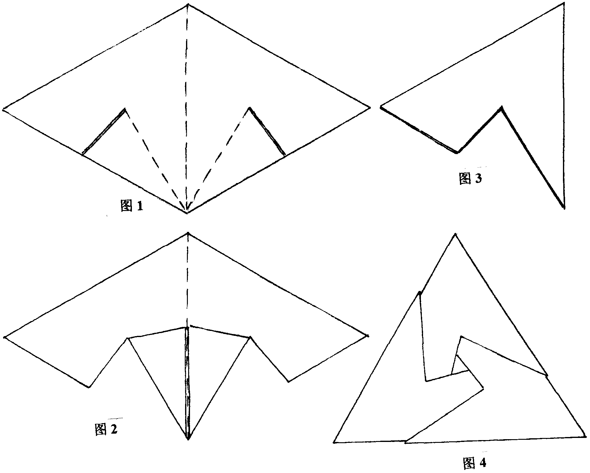 Manufacturing method for three-component regular-triangular platy body