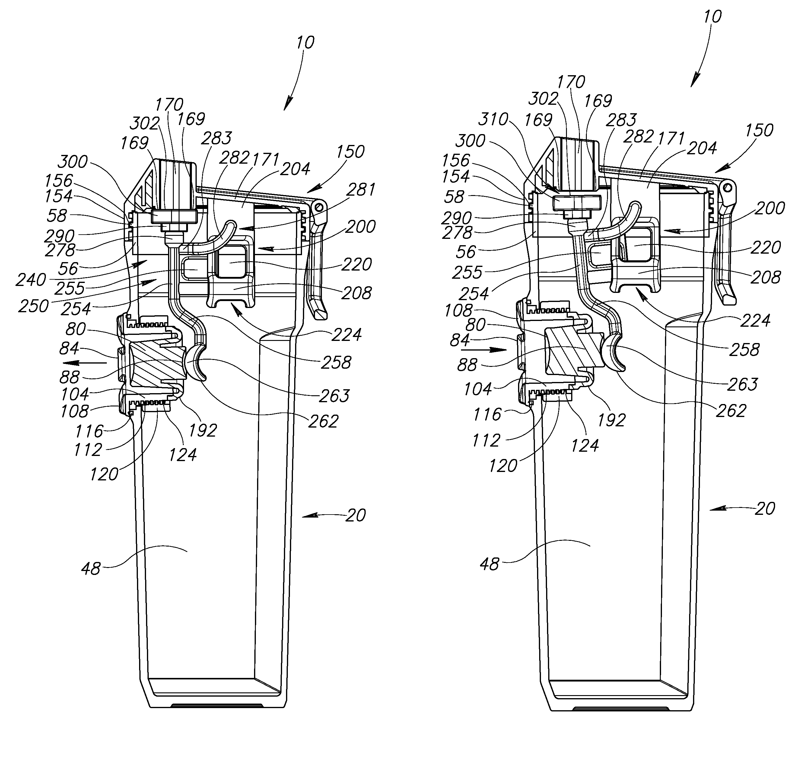 Beverage container with one-handed operation