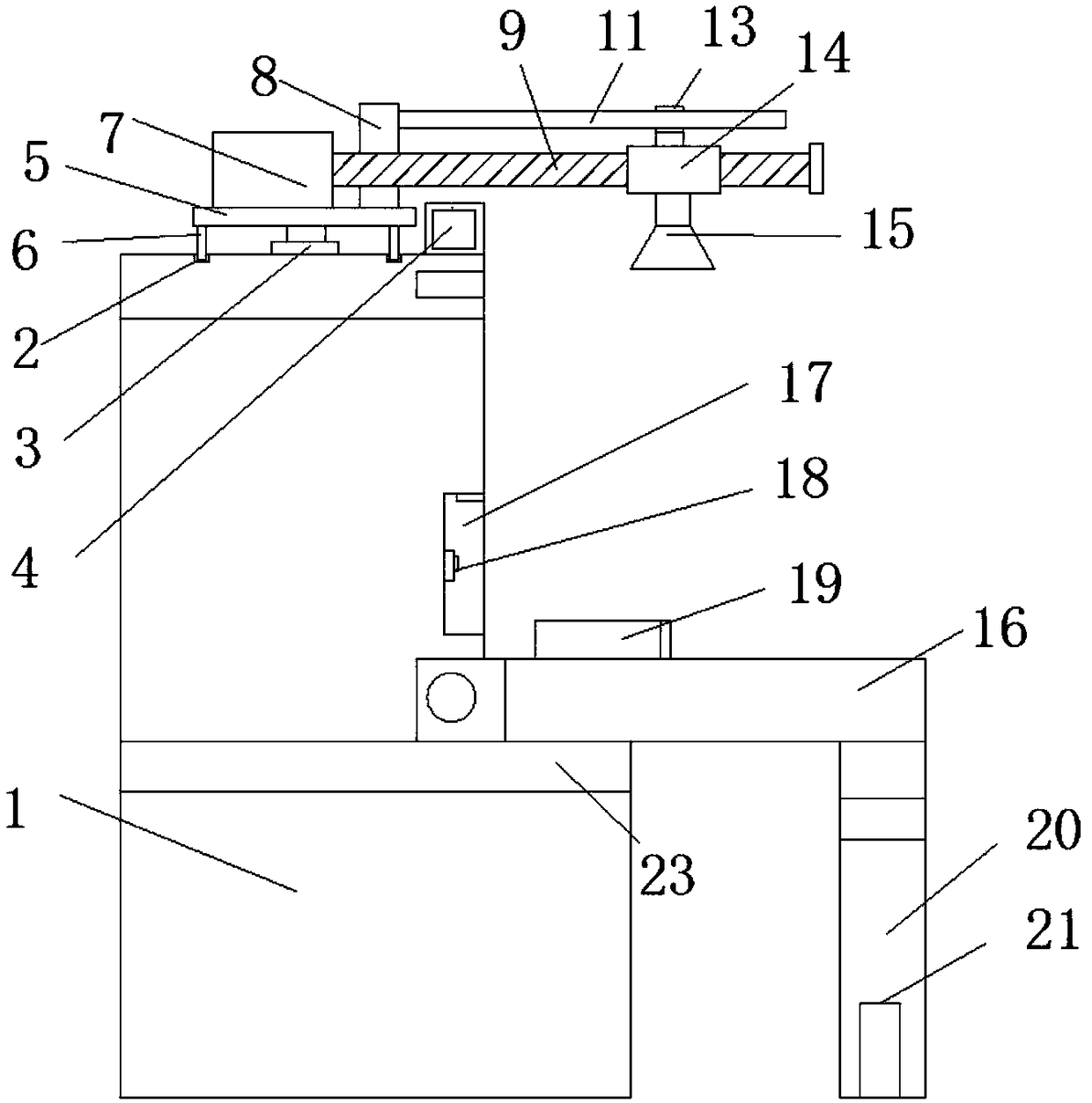 Intelligent bookcase provided with folding desk