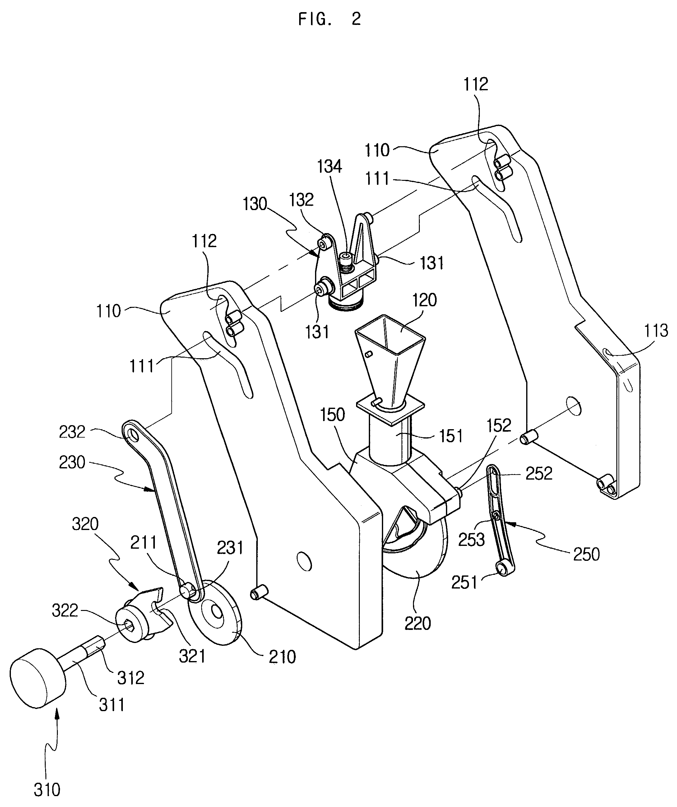 Coffee extracting apparatus for a coffee machine