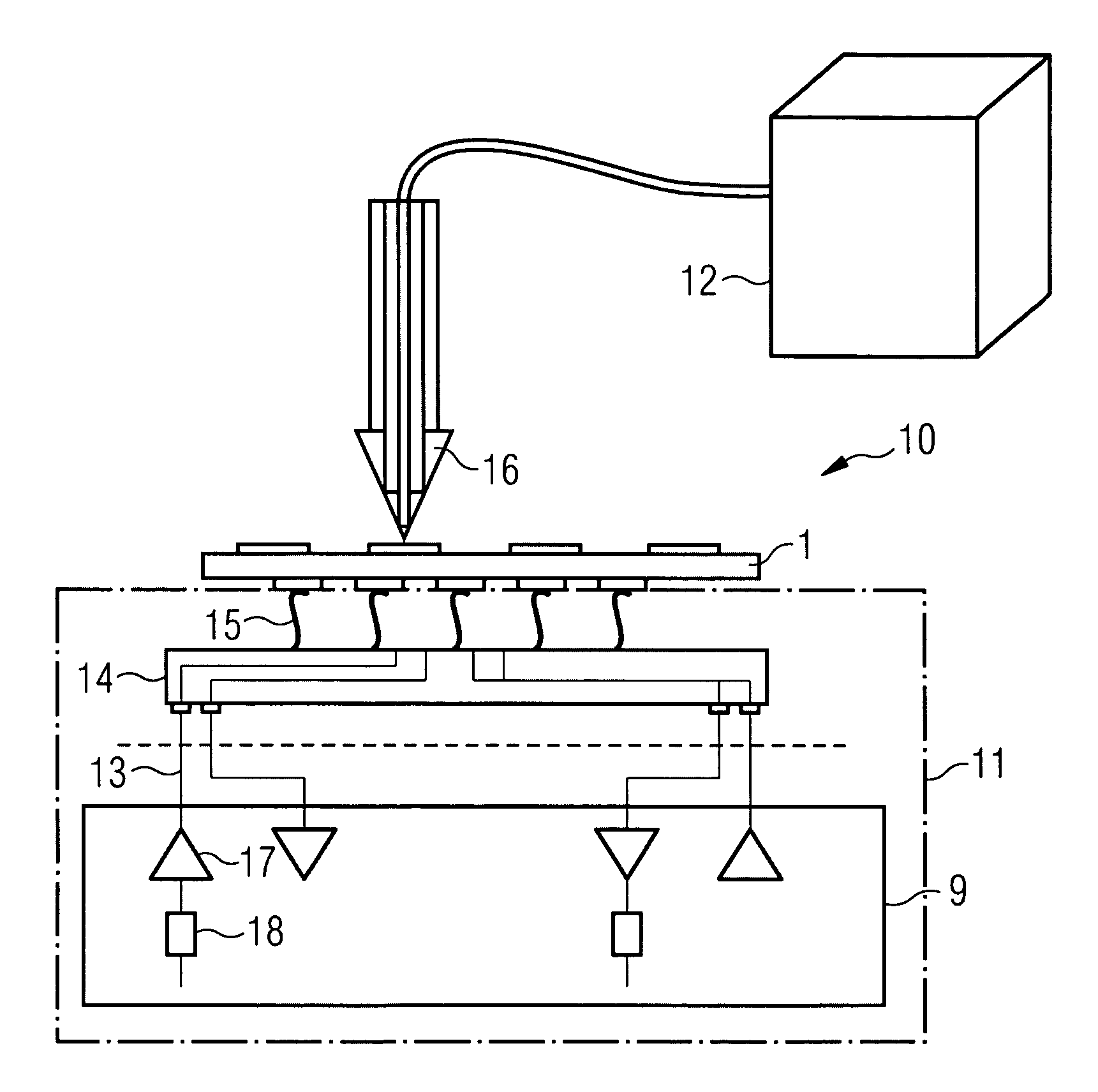 Contact plate for use in standardizing tester channels of a tester system and a standardization system having such a contact plate