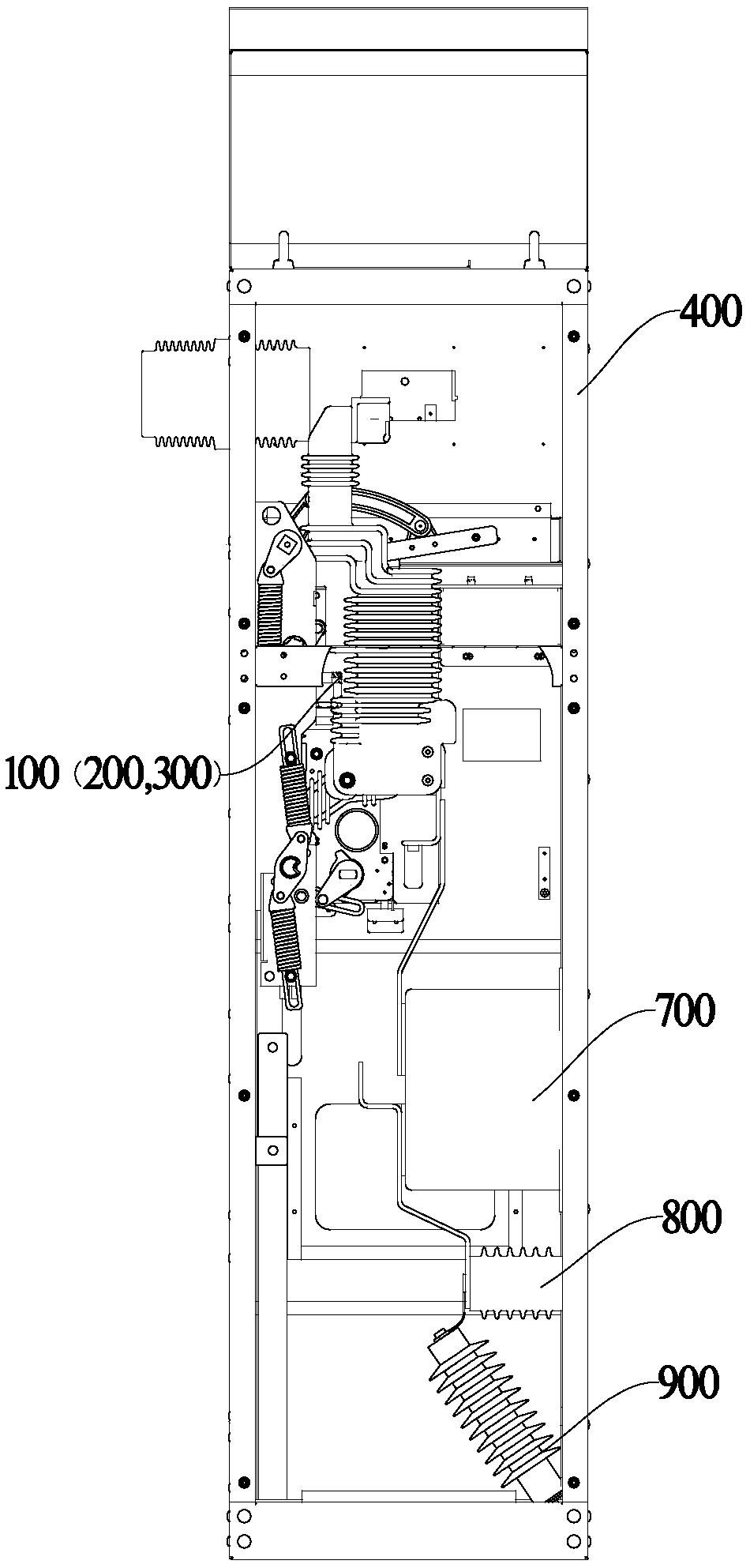 Integrated circuit breaker and switch cabinet