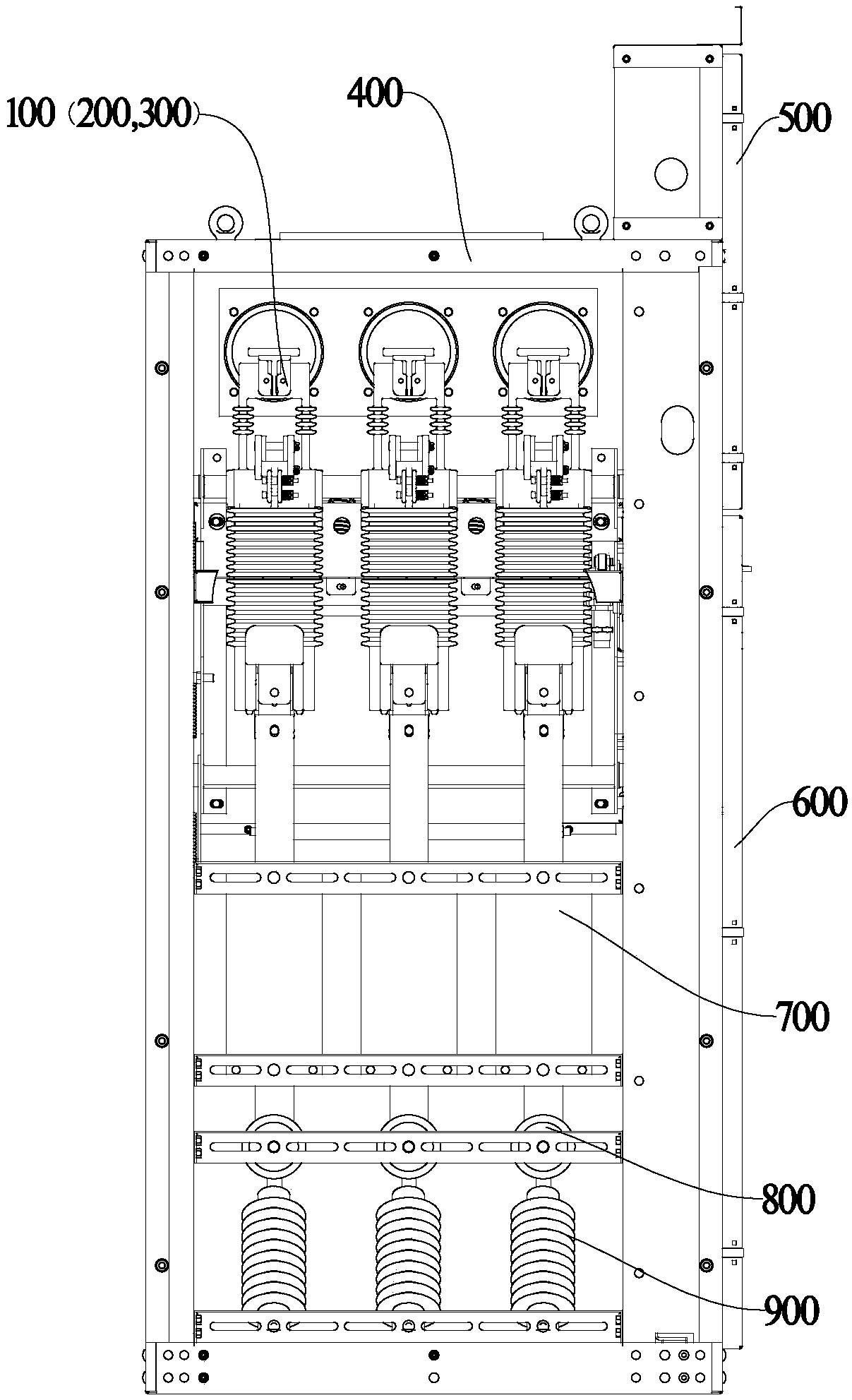 Integrated circuit breaker and switch cabinet