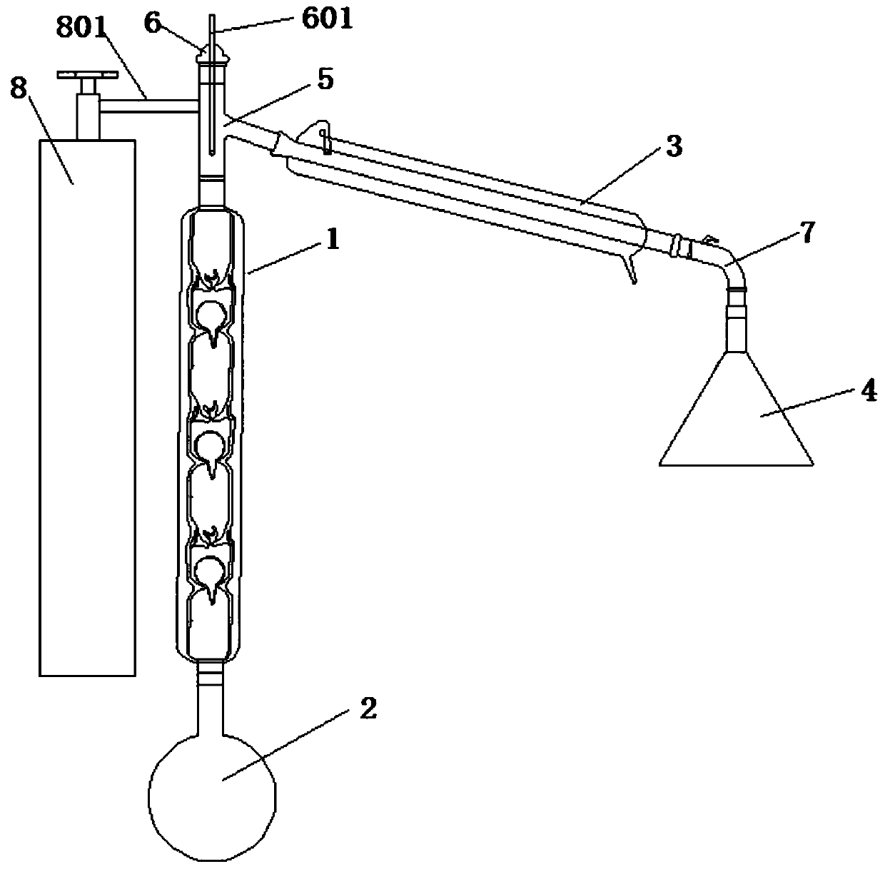 Vacuum interlayer fractionation column and fractionation device