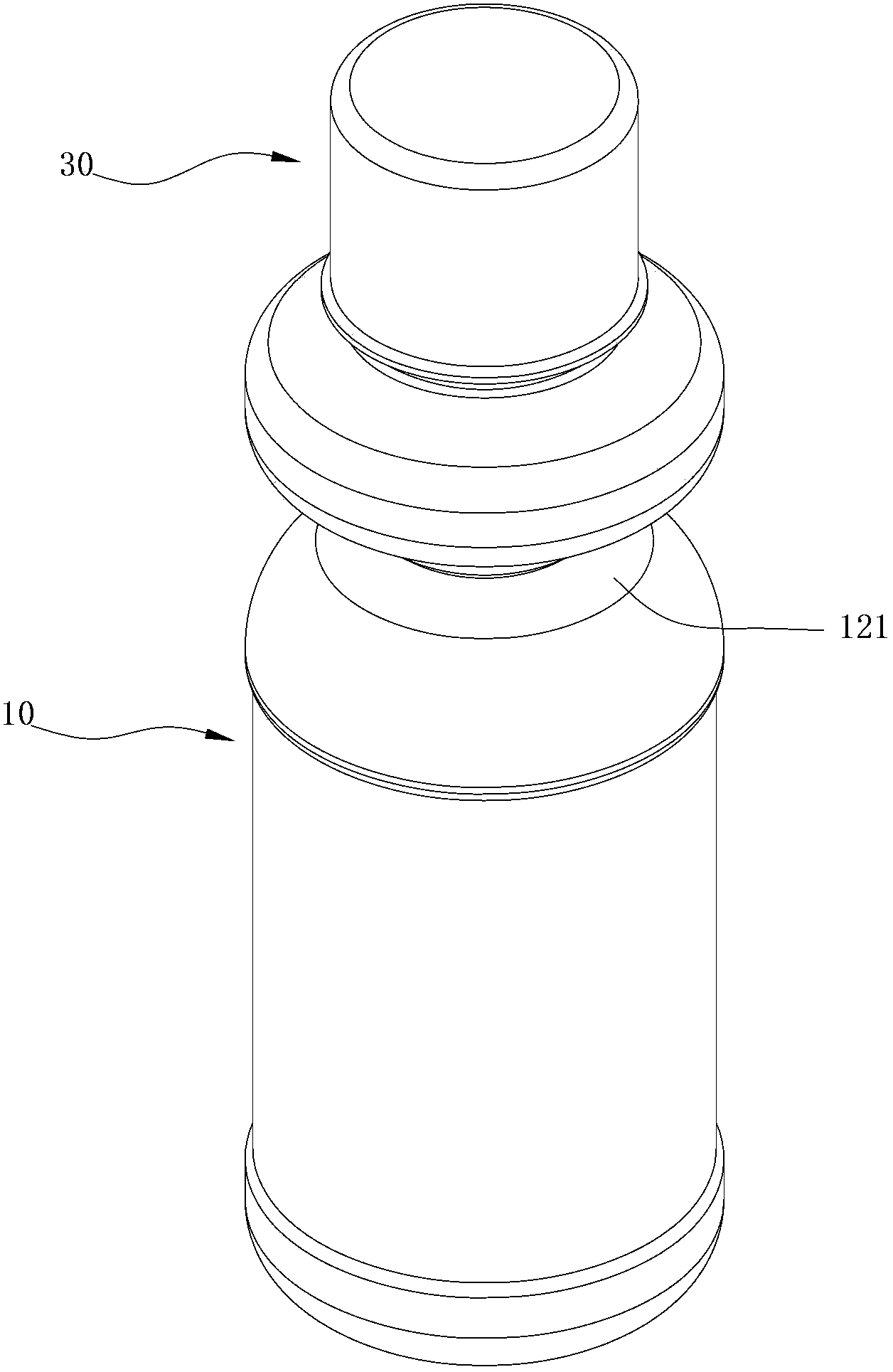 Mixing and filling bottle assembly