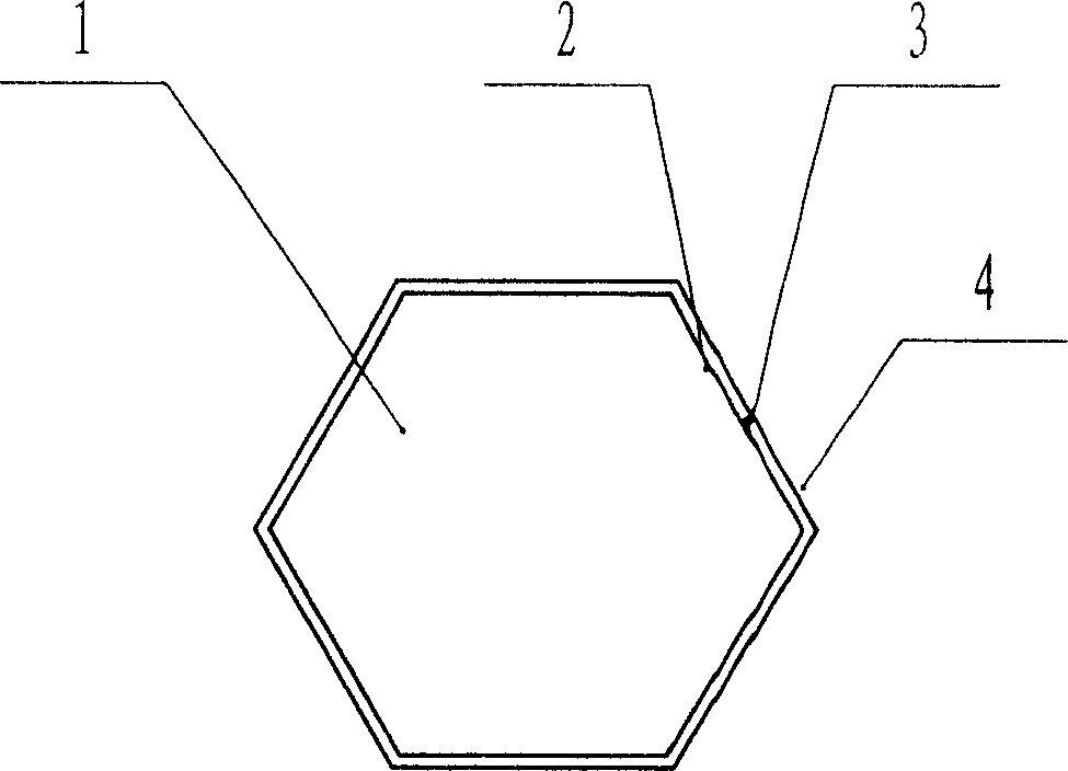 Hollow polygon body forming method