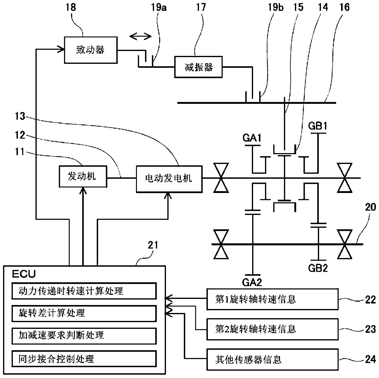 Motive power transmission control device