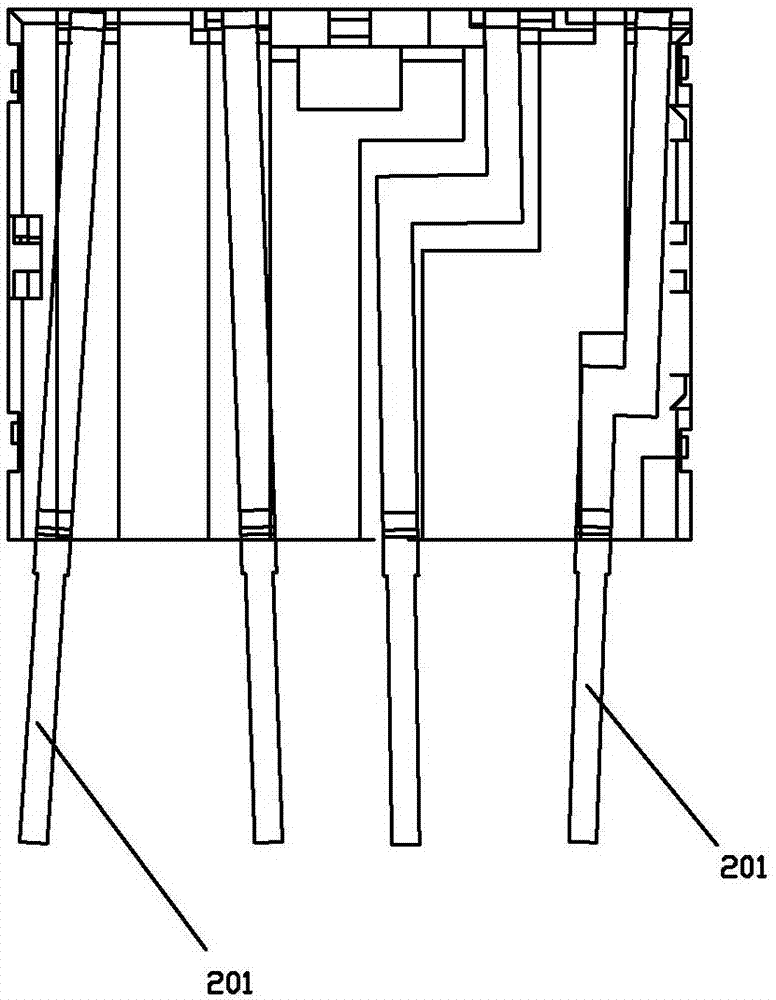 A relay base structure with stable positioning and good consistency can be achieved during secondary injection molding