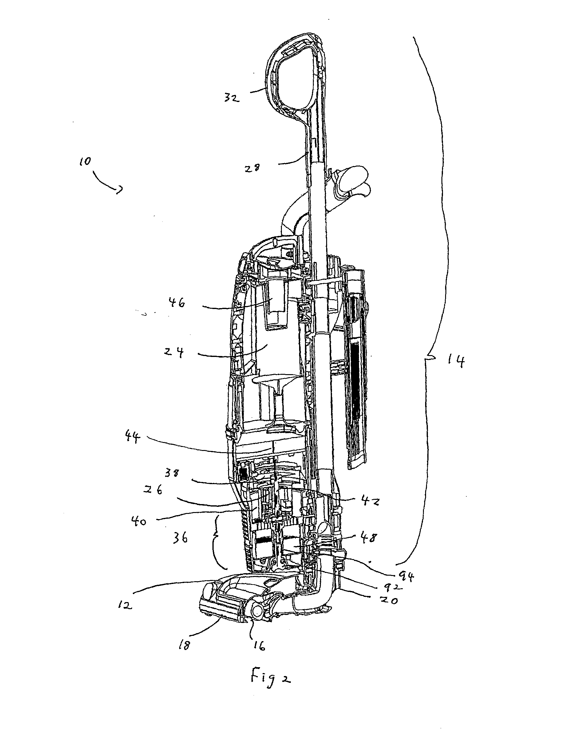 Surface cleaning apparatus with openable filter compartment