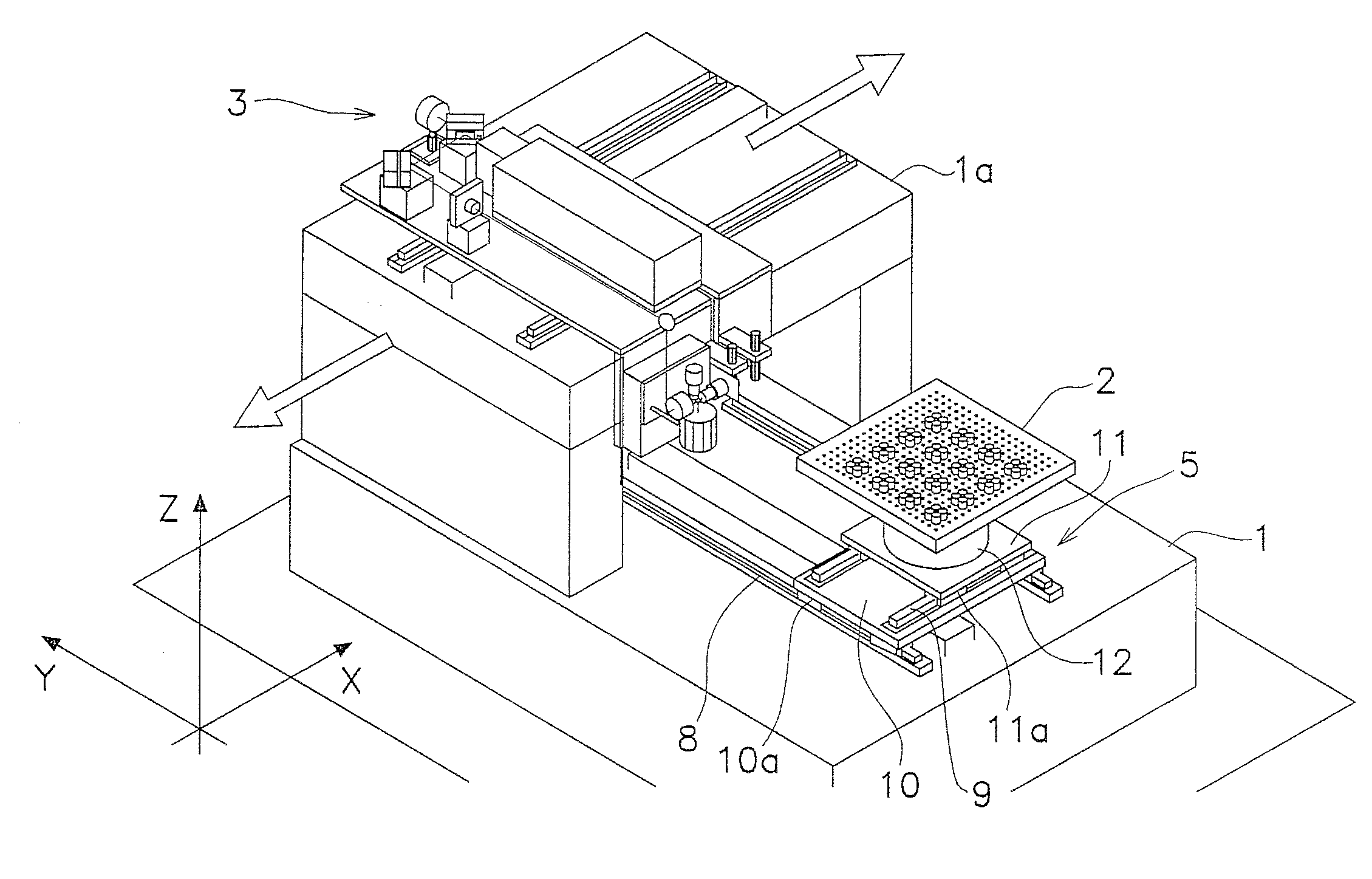 Glass substrate processing device using laser beam