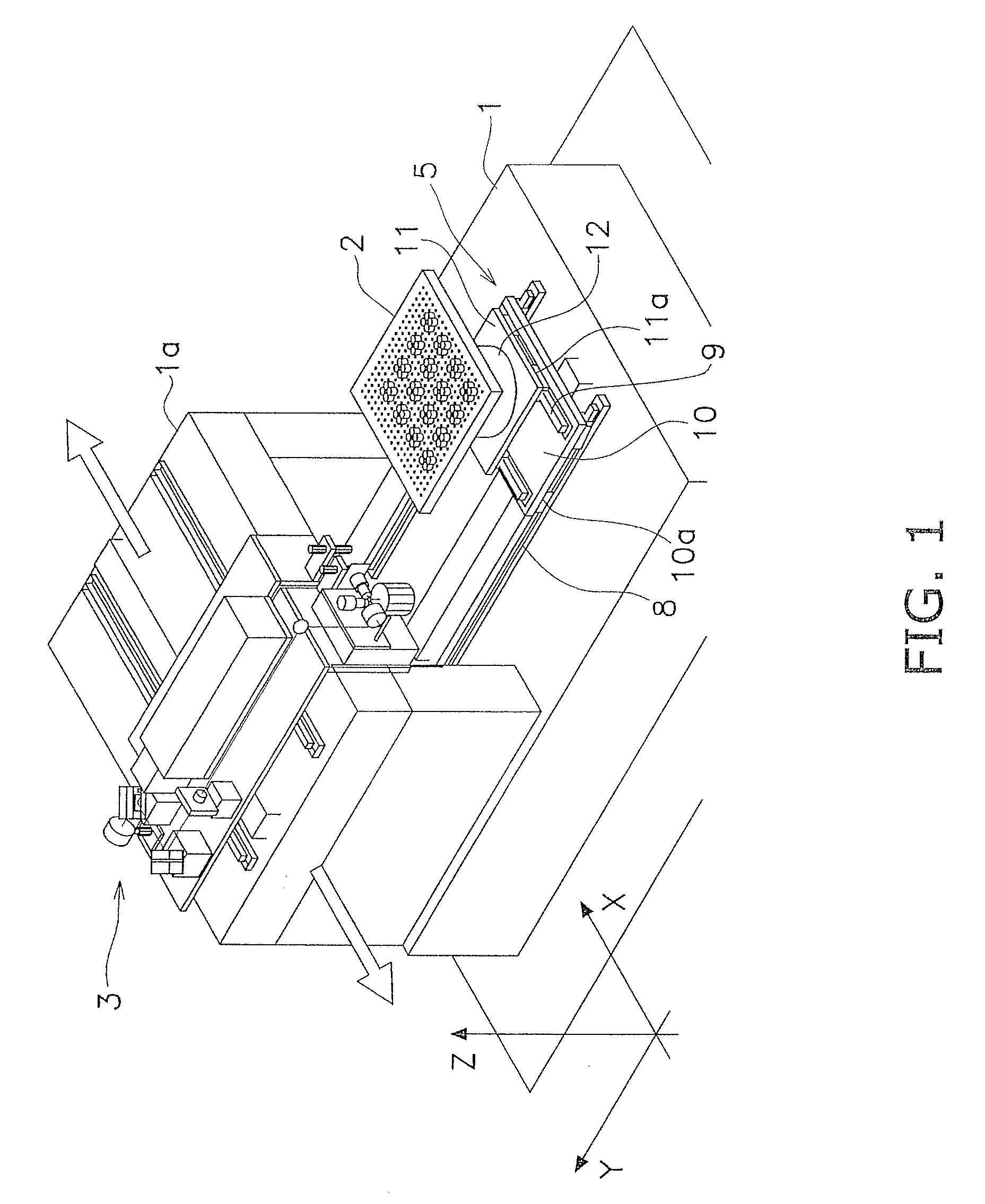 Glass substrate processing device using laser beam