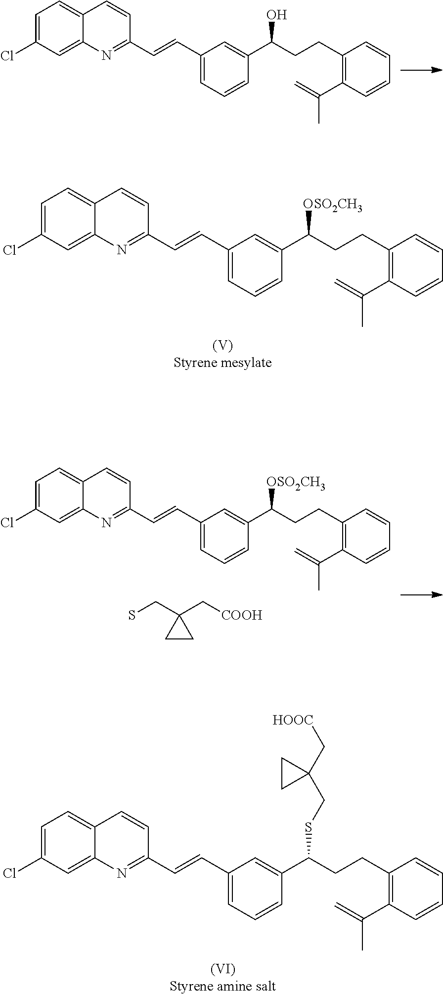 Process for preparing montelukast and salts thereof