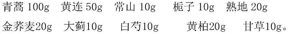 Anticoccidial hemostatic blood-enriching antibacterial anti-inflammatory traditional Chinese medicine composition for chicken and preparation method thereof