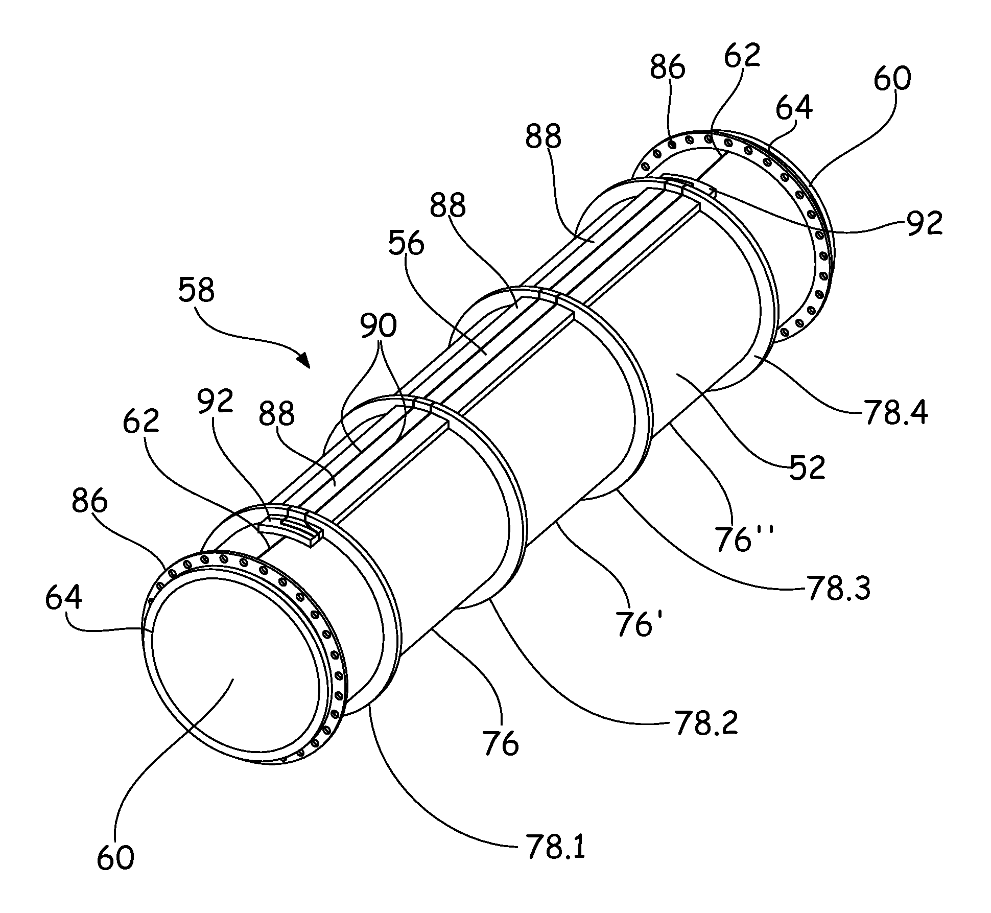 Pressurised hot air duct of an aircraft equipped with a device for detecting air leakage