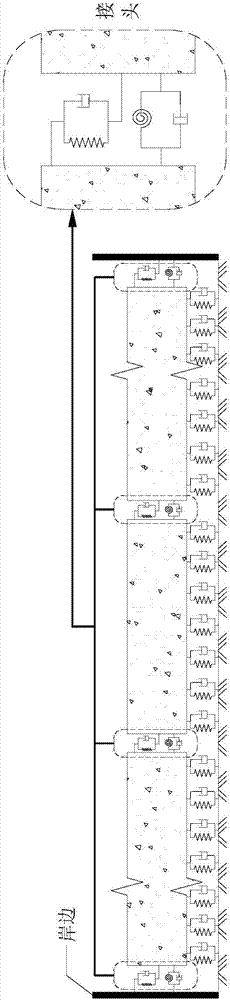 Calculation method for vertical displacement of immersed tunnel tube segments under vehicle load