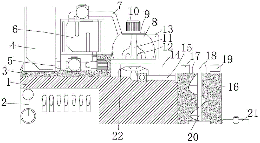 Asphalt mixing reaction device