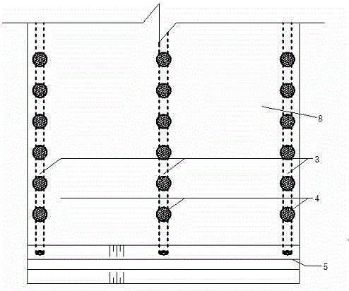 Horizontal and vertical combined underdrainage device for improving interlayer soil of coastal mud flat reclamation area farmland and drainage method thereof