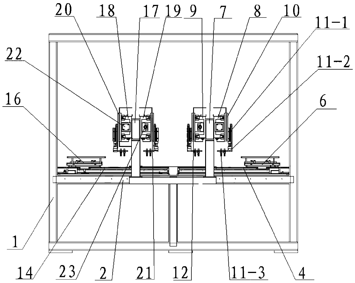 Multi-station rapid feeding and discharging structure