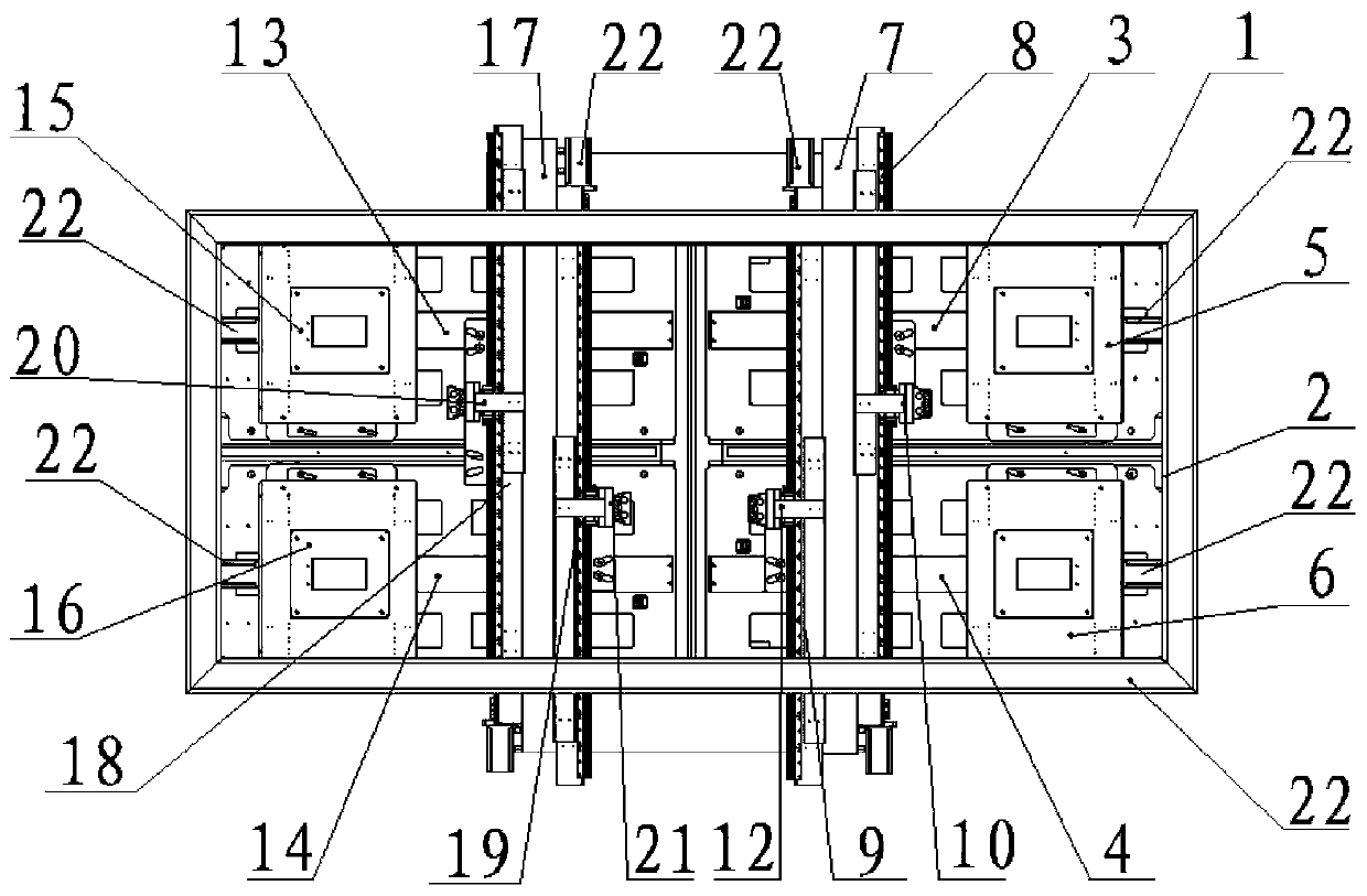 Multi-station rapid feeding and discharging structure