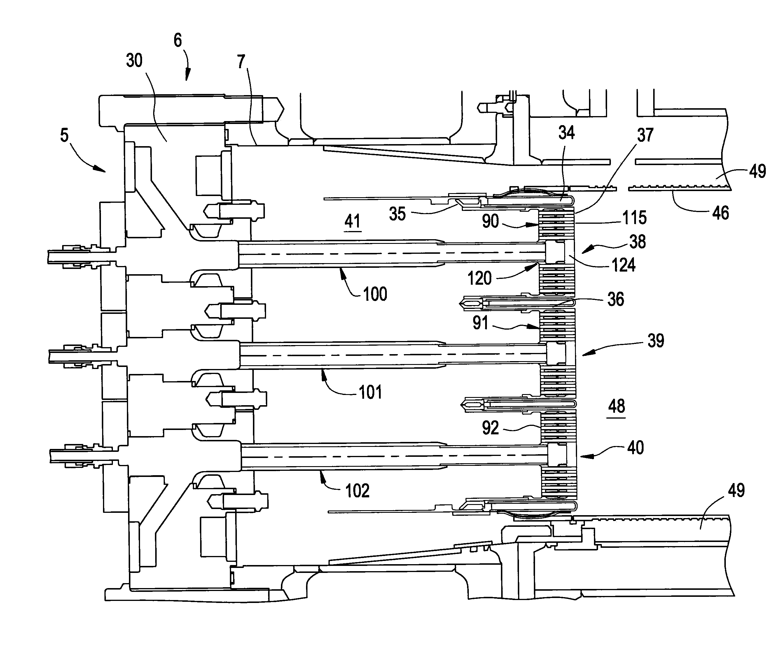 Bundled multi-tube nozzle for a turbomachine