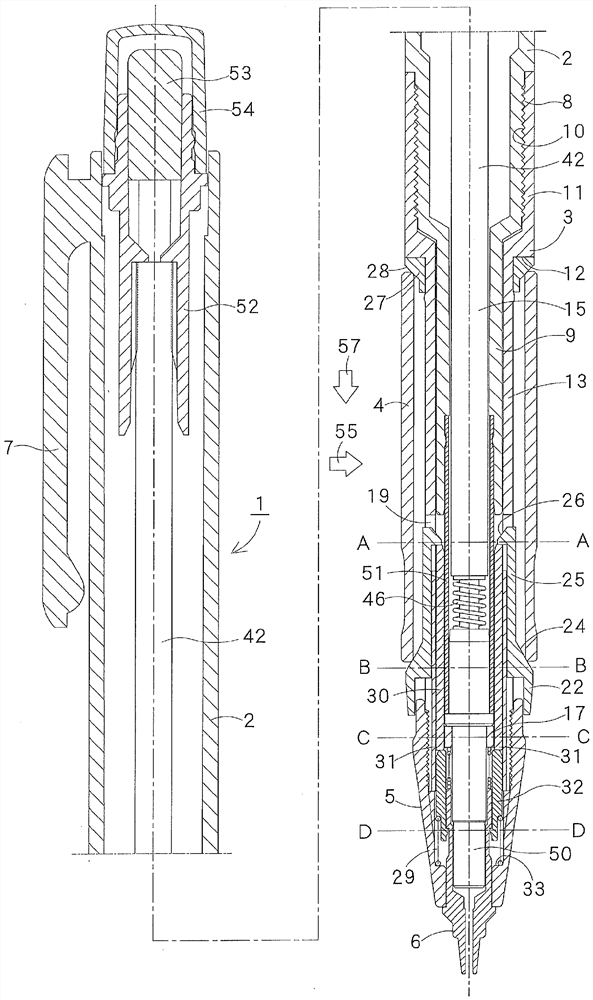 Writing instrument with anti-broken core mechanism