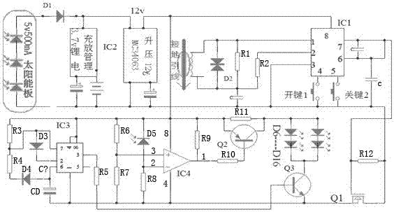 A lightning arrester grounding indicator