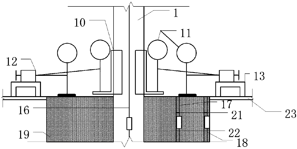 Nonmetal anti-floating anchor multi-interface shear stress combination test method