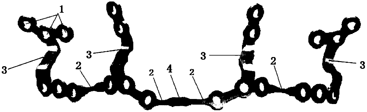 Straight jaw bone plate and manufacturing method thereof