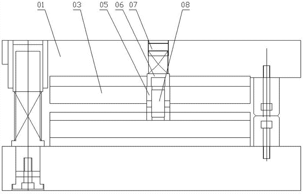 Elastic discharging device in high-speed precise punching die for automobile terminals