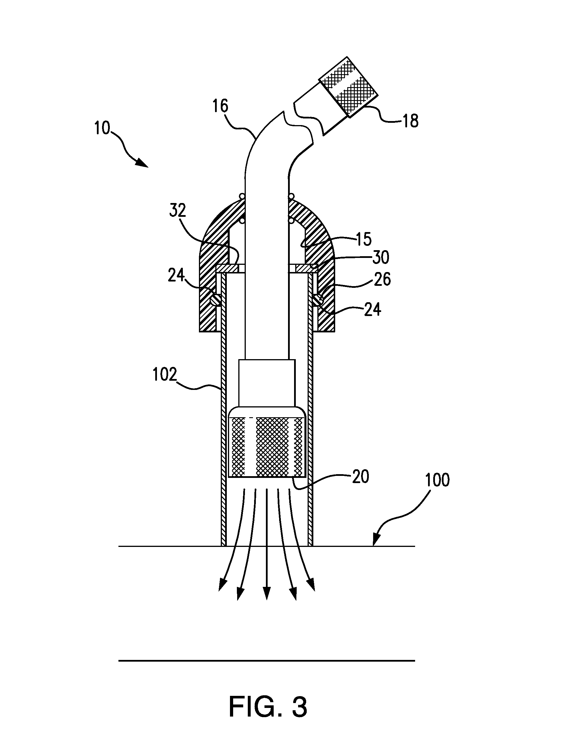 Hose attachment device for clearing drain lines